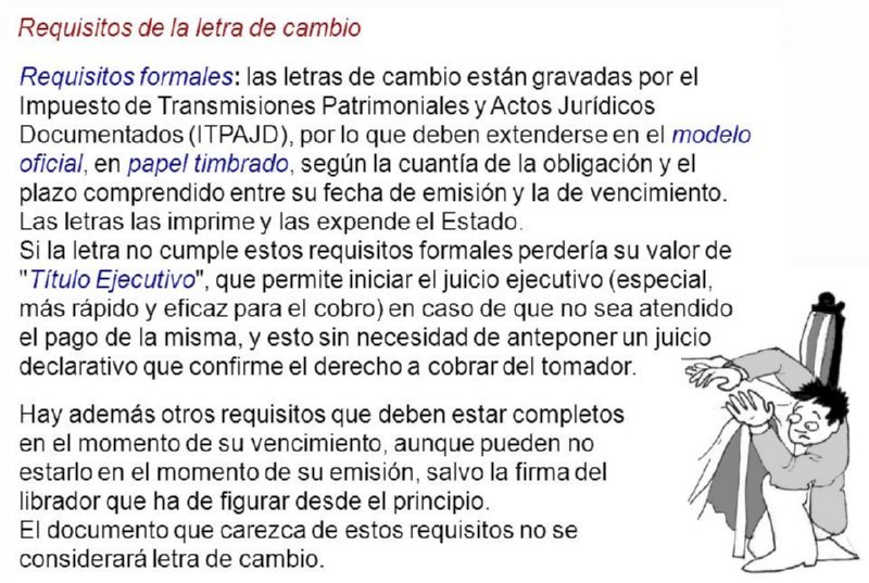 22 REQUISITOS LETRA DE CAMBIO